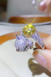 Thumbnail for 2 Carat Yellow Moissanite Animal Bypass Ring