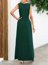 Thumbnail for Surplice Neck Sleeveless Maxi Dress