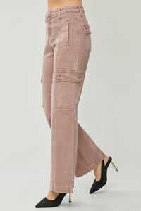 Thumbnail for RISEN Full Size High Rise Wide Leg Cargo Jeans