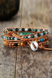 Thumbnail for Natural Stone & Agate Layered Bracelet