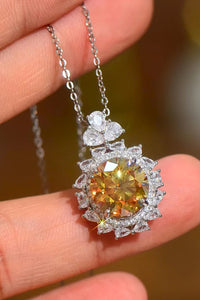 Thumbnail for 5 Carat Yellow Moissanite Pendant Necklace