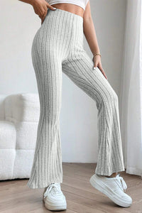 Thumbnail for Basic Bae Full Size Ribbed High Waist Flare Pants