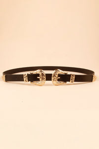 Thumbnail for Double Buckle PU Leather Belt