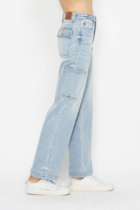 Thumbnail for Judy Blue Full Size High Waist Straight Cargo Jeans