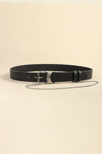 Thumbnail for PU Leather Alloy Chain Belt