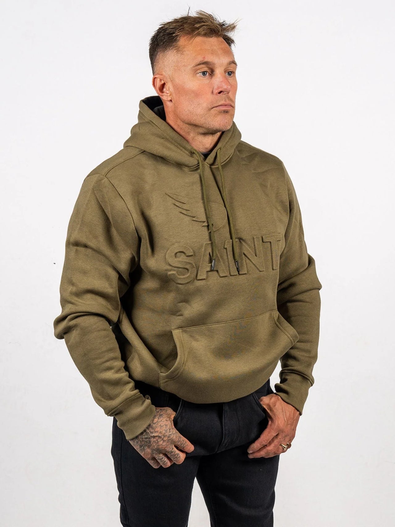 Embossed Cotton Tencel Hoodie