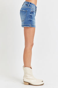 Thumbnail for RISEN Low Rise Slit Denim Shorts