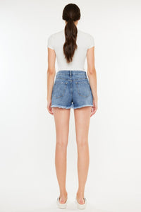 Thumbnail for Kancan Distressed Raw Hem High Waist Denim Shorts