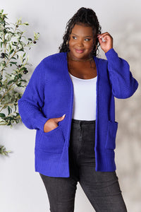 Thumbnail for Zenana Full Size Waffle-Knit Open Front Cardigan