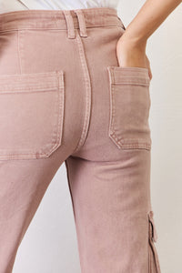 Thumbnail for RISEN Full Size High Rise Cargo Wide Leg Jeans