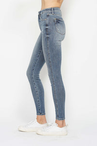 Thumbnail for Judy Blue Full Size Tummy Control Contrast Wash Skinny Jeans