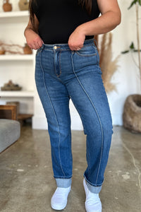 Thumbnail for Judy Blue Full Size High Waist Front Seam Detail Straight Jeans