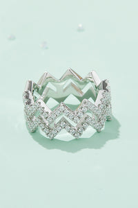 Thumbnail for Adored Moissanite Zigzag Stacking Rings