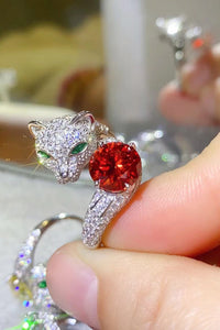 Thumbnail for 2 Carat Moissanite Adjustable Animal Ring