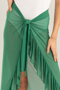 Thumbnail for HYFVE Ruffle Trim Cover Up Sarong Skirt