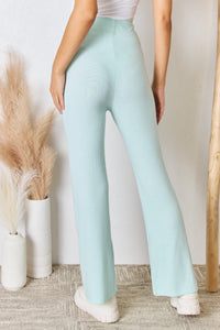 Thumbnail for RISEN Full Size High Waist Ultra Soft Knit Flare Pants