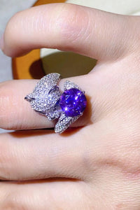 Thumbnail for 2 Carat Moissanite Adjustable Animal Bypass Ring